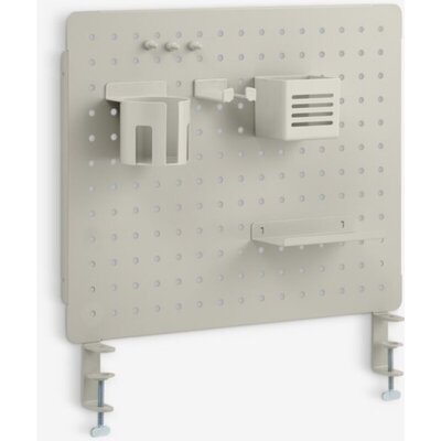 Perforirana tabla FUNDER 52x42 cm, bež, sa kukicama, magnetima i posudama