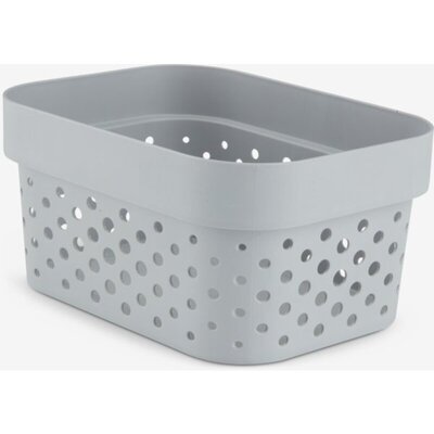 Korpa INFINITY za odlaganje 1,4L, perforirana, plastika, siva