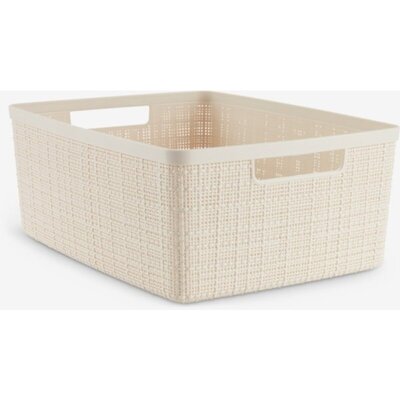 Korpa za odlaganje JUTE, plastika, 12 l, prljavo bela