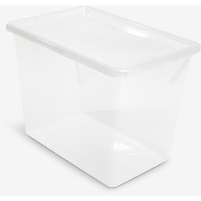 Kutija za odlaganje BASIC BOX 80L, providna, sa poklopcem