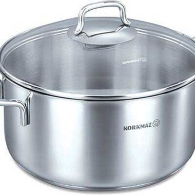 Korkmaz Perla INOX lonac sa staklenim poklopcem 5.5 lit. A1657