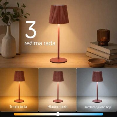 Stona LED lampa sa punjivom baterijom i promenljivom bojom svetla NLS9519