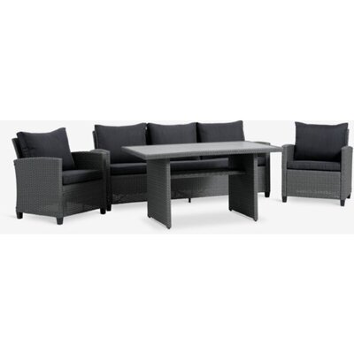 Lounge baštenska garnitura THISE 5os. siva