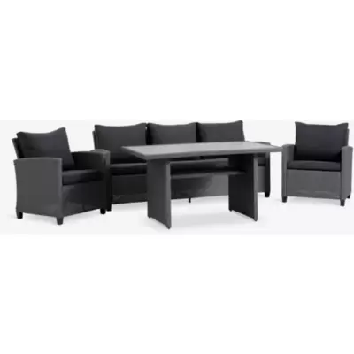Lounge baštenska garnitura THISE 5os. siva