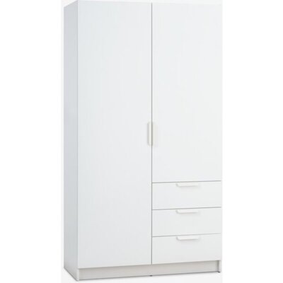 Ormar JENSLEV 96x176, 2 vrata, 3 fioke, bela