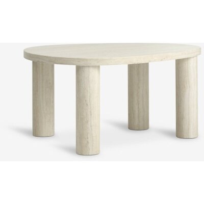 Stočić LUNDEBORG 68x85 cm, boja travertina