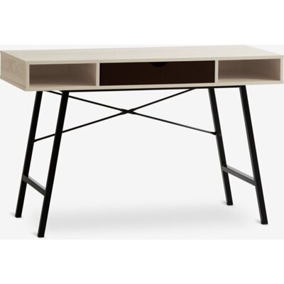 Radni sto ABBETVED 48x120 cm, hrast/crna