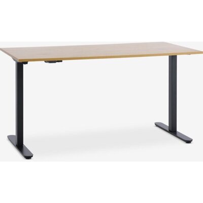 Radni sto sa podesivom visinom SVANEKE 70x140 cm, natur hrast/crna