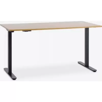 Radni sto sa podesivom visinom SVANEKE 70x140 cm, natur hrast/crna