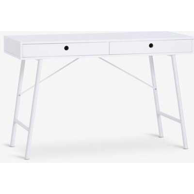 Radni sto LINDVED 48x120 cm sa 2 fioke, bela
