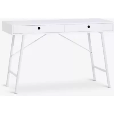 Radni sto LINDVED 48x120 cm sa 2 fioke, bela