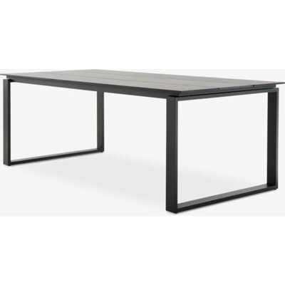 Baštenski sto SONNERUP 100x215 cm, siva - aluminijumski ram, DURAWOOD® ploča