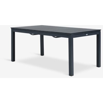 Baštenski sto VATTRUP 95x172/276 cm, crna, aluminijum/veštačko drvo, na produžetak