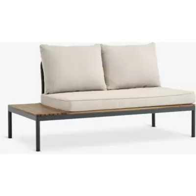 Lounge modul dvosed HOU, aluminijum i bagremovina, sa jastucima