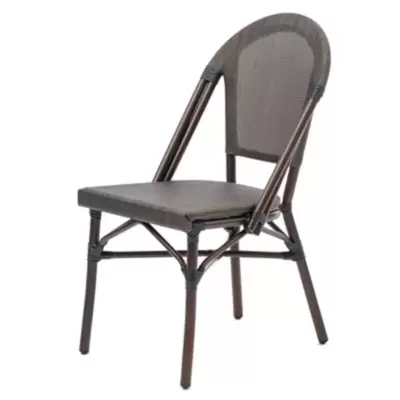 Parisian Style MPRO Trpezarijaska ili Baštenska stolica aluminijum - bambus Nosivost 150 kg