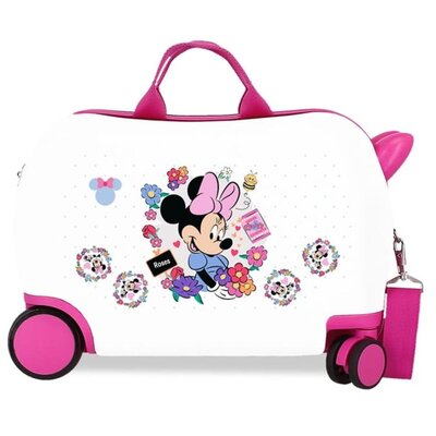 Dečiji kofer za put i vožnju Disney Minnie Flowers white/pink 43110