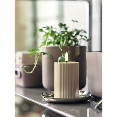 LED sveća 8xV13cm bež