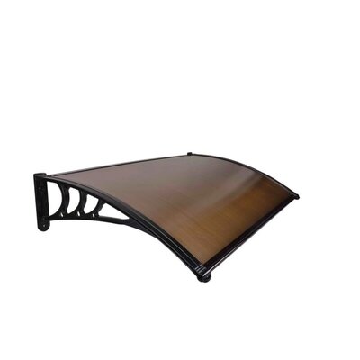 Nadstrešnica 150x100cm Bronza Leksan 5mm sa Crnim Nosačima