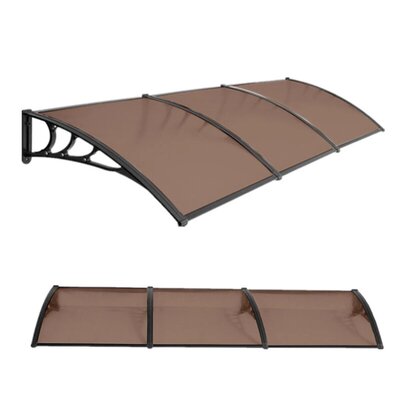 PVC Nadstrešnica 300x100 cm Crna Bronza Leksan 5mm