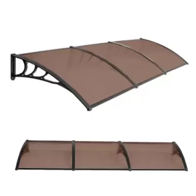 PVC Nadstrešnica 300x100 cm Crna Bronza Leksan 5mm