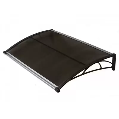 Nadstrešnica za Vrata Valtellina 82x120cm - Smeđa Baza, Bronza Ploča 6mm
