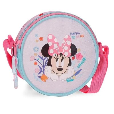 Okrugla torbica za devojčice Disney Minnie Happy To Be Me pink 43251