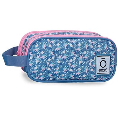 Ženski neseser sa 3 pregrade Enso Fleur blue 98747