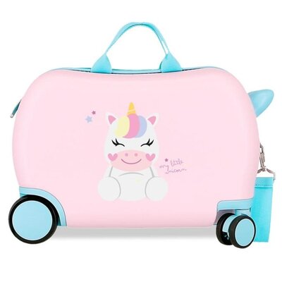 Dečiji kofer za put i vožnju Roll Road Happy Pets Unicorn pink 49910