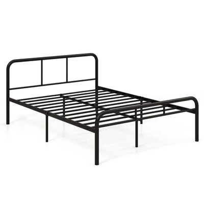 Domaro Metalni krevet 140x190cm sa uzglavljem, crna