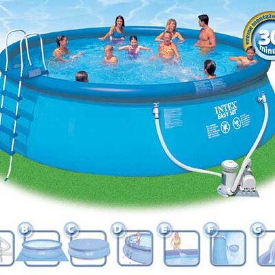 Nadzemni bazen Intex EasySet Blue - 549x122 cm - (56905)