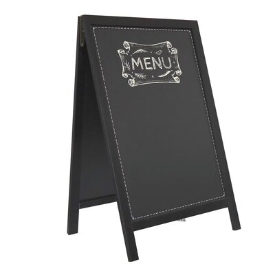 Crna A-tabla za trotoar 125 x 69 x 56,3 cm M-Pro