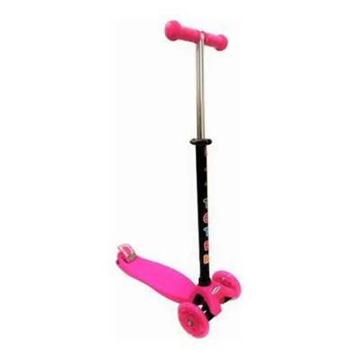Trotinet na tri točka za devojčice BBO Totem Pink, LED točkovi, podesiva ručka