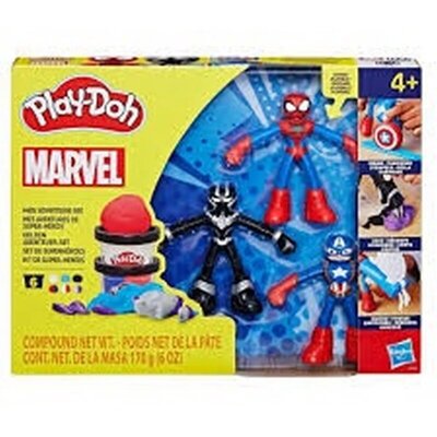 Play-Doh Hero Adventure Set – Marvel plastelin set sa 3 figure