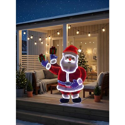 LED Svetleća Figura Deda Mraz 126 X 105 X 36 cm