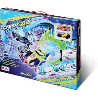 Maisto Cyber Racers Dual Race Challenge – set od 2 trkačka auta sa stazama, razmera 1:64