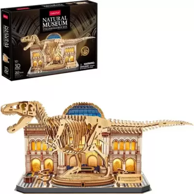 CubicFun 3D Puzzle T-Rex sa LED osvetljenjem – Muzejska kolekcija