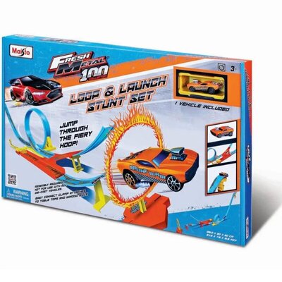 Maisto Fresh Metal Loop & Launch Stunt Set — autić 1/64
