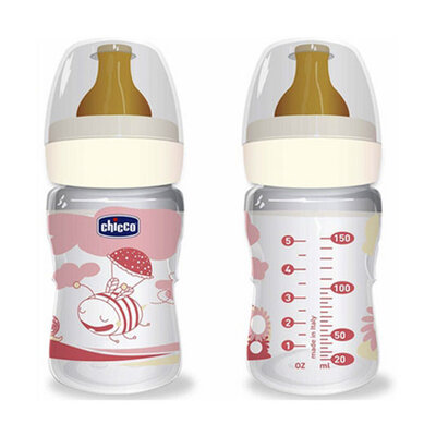 Chicco plastična flašica sa silikonskom cuclom 150ml  6005101