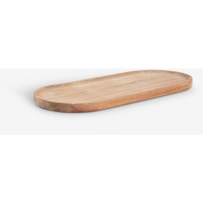 Ovalni poslužavnik od bagremovog drveta 13x30cm