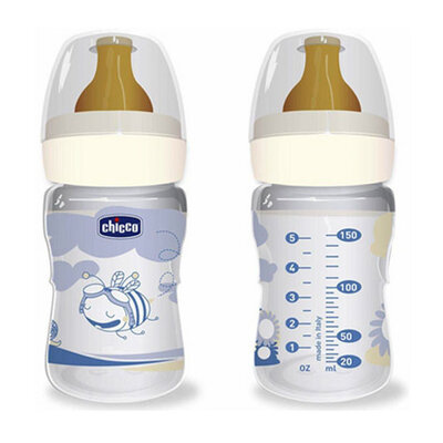 Chicco plastična flašica sa kaučuk cuclom 150ml 6005200