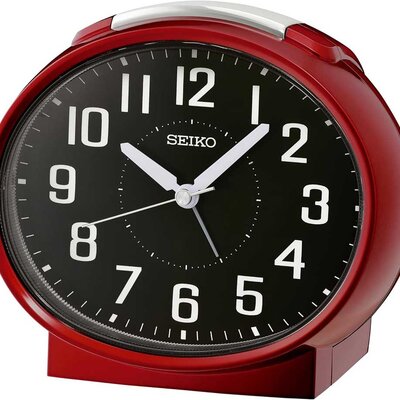 Seiko analogni budilnik QHK059R crveno-crni 