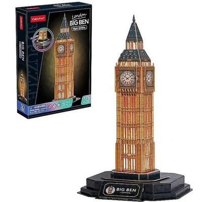 CubicFun 3D LED slagalica Big Ben Night Edition L537H