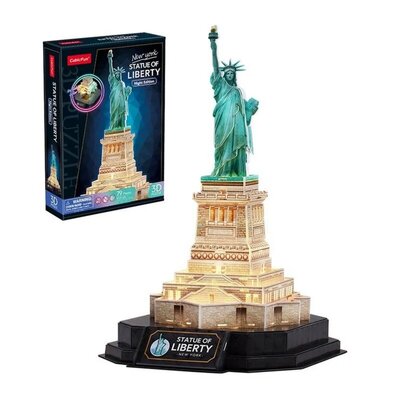CubicFun 3D LED slagalica Statua slobode – Night Edition, 79 delova