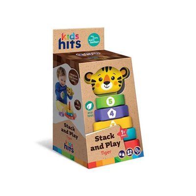 KIDS HITS Drvena piramida za slaganje Tigar