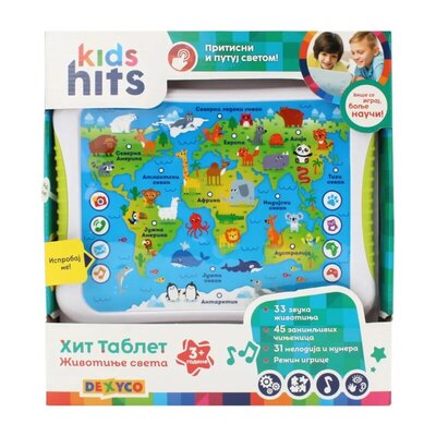 KIDS HITS Interaktivni tablet Životinje sveta