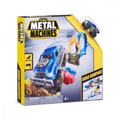 Trkačka staza sa petljom 360° i auto set – Road Rampage, 4 metalna automobila