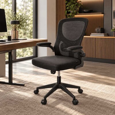 Kancelarijska stolica Aero crna sa ergonomskim naslonom