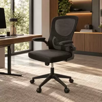 Kancelarijska stolica Aero crna sa ergonomskim naslonom