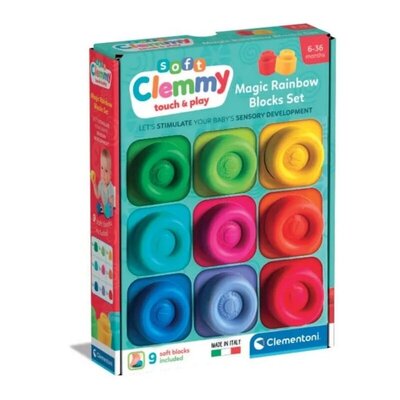 Clementoni Clemmy kockice u duginim bojama, 9 komada