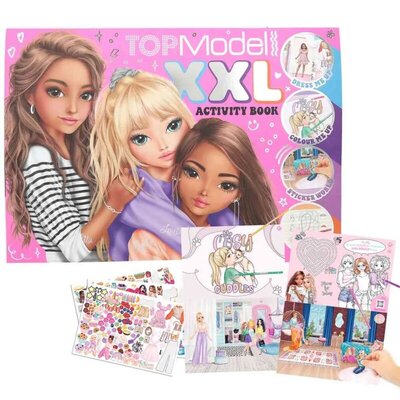 Top Model Aktiviti Knjiga XXL – Bojanka sa Nalepnicama